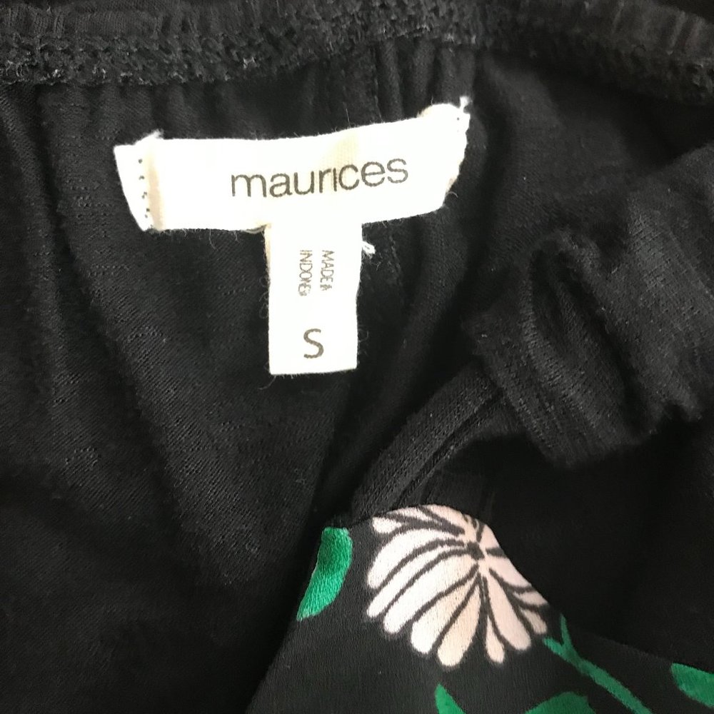 Maurices Strappy Tank Top | Black w/ Floral | S - Picture 8 of 9